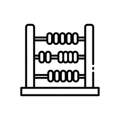 Abacus icon in simple design for educational purposes  
