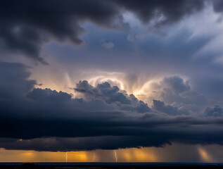 Dark storm clouds in the sky