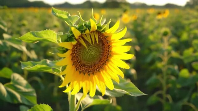 sunflower in the field generate vo 2