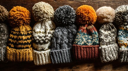 Stylish Collection of Winter Hats with Pom Poms for Fashionable Winter Looks