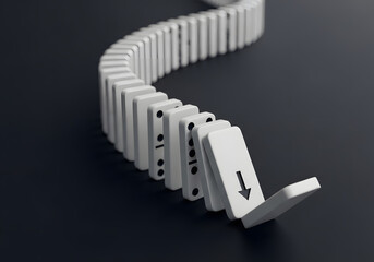 Domino Effect Business Concept