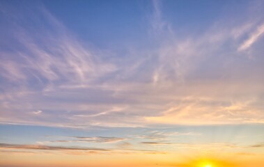 New Zealand Sky Replacement Setting Sun