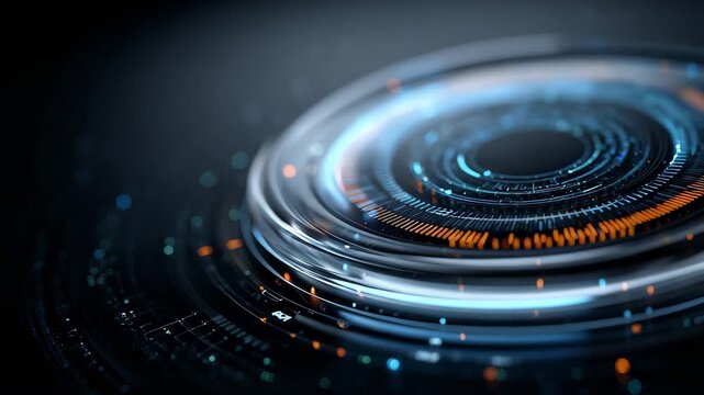 Technological Data Circling Dynamic Visual Presentation
