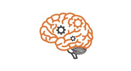 Brain Gears: Conceptual Illustration of Thought Process and Cognitive Function