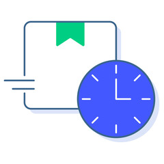 Timely Shipping Icon, Fast & Reliable Delivery, On-Time Shipping Guarantee