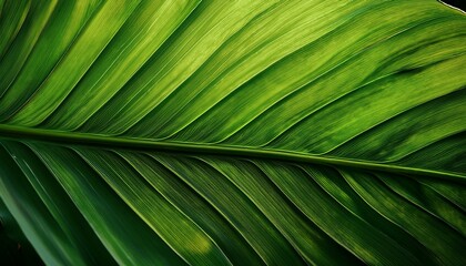the background is a natural setting with an abstract texture of a green tropical leaf