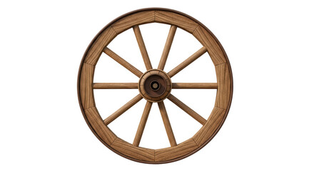 Isolated Wooden Cart Wheel © Rowan