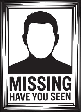 Missing Person Poster Template with Silhouette and Bold Text for Urgent Public Awareness