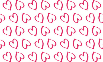 heart background pattern seamless pink icon line art