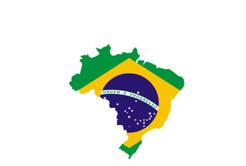 brazil flag map
