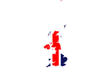 United Kingdom Map Flag