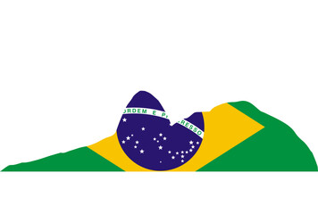 P&atilde;o de a&ccedil;&uacute;car rio de janeiro brazil flag