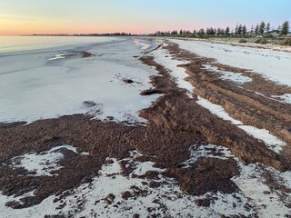 winter landscape with beach