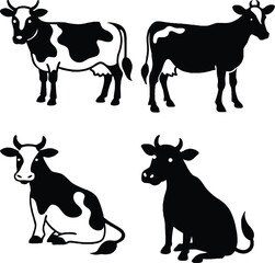 Cow Silhouette Vector
