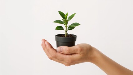 plant in hand