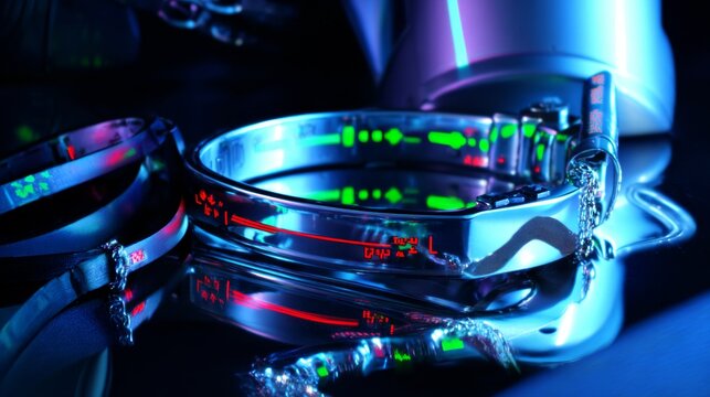 A close-up of a digital camera lens captures disco lights dancing on a vinyl record - Powered by Adobe