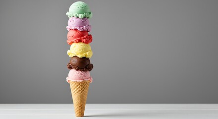 Multi flavors ice creams