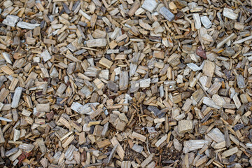 Close-up View of Wood Chips