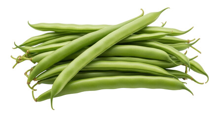 Isolated Pile of Fresh Green Beans