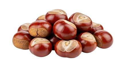 Isolated Pile of Chestnuts