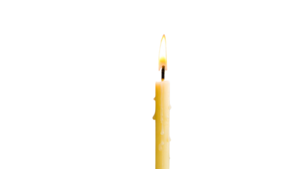 candles on a white background