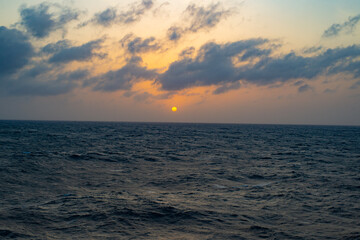 sunset over the sea