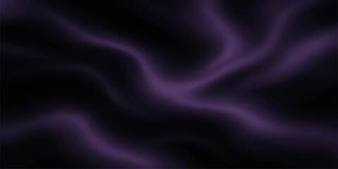 Dark purple silk fabric background with smooth flowing waves and luxury satin texture