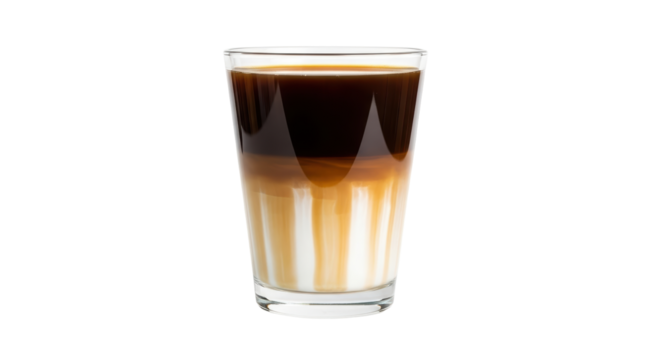 Isolated Layered Coffee Drink