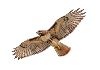Soaring Red-Tailed Hawk