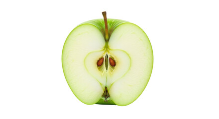 Isolated Green Apple Half