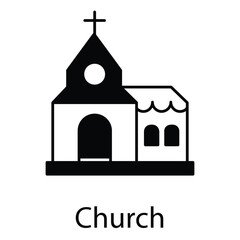 Traditional Church Architecture Vector Illustration for Faith and Religion Concepts