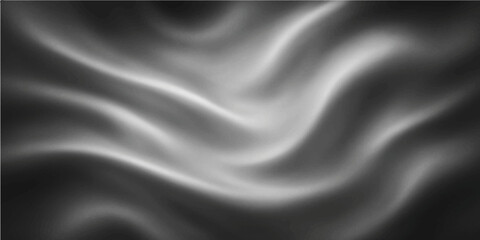 Elegant silver abstract silk folds with smooth soft gradient wave texture
