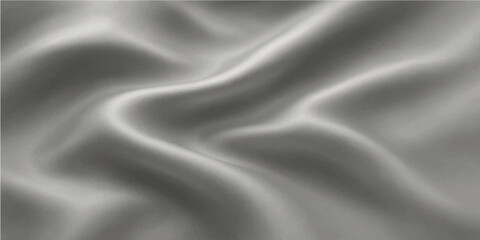 Glossy silver silk wave abstract background with flowing soft gradient texture