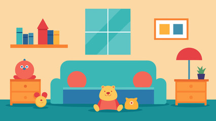 children room with toys