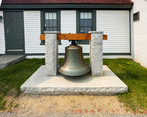 Old Fog Bell on display at Portland Head Lighthouse