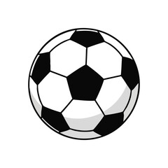 Fototapeta premium (Classic Soccer Ball Isolated. An iconic football rendered in white and ebony tones against a deep backdrop, embodying athletic competition, global passion, and childhood recreation.)