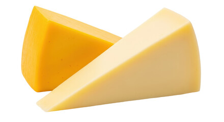 Isolated Pieces of Cheese