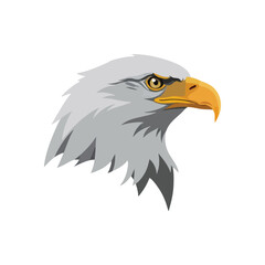 (Regal Eagle Head Profile Illustration. This stunning raptor artwork depicts a powerful bird of prey in a detailed side view. Symbolizing freedom, strength, and sharp vision.)