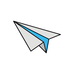 Simple Paper Airplane Icon Design.
