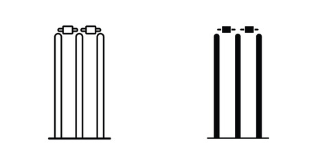 Cricket Wicket Icon - Filled And Editable Stroke Icon