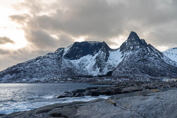 Obraz premium Atardecer en Senja, Noruega