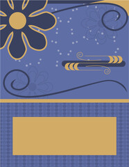 background blue flower, geometric background shapes, background, powerpoint background, blue flower, gold outlines, gold, dark blue, light blue, advertisement, ads, advertisement element, design