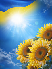 sunflower against blue sky