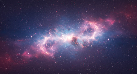 Fototapeta premium Stunning Nebula in Deep Space with Countless Stars and Glowing Clouds