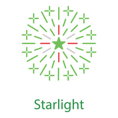 Fantasy Starlight Vector Illustration Icon for Magical Sky-Themed Design