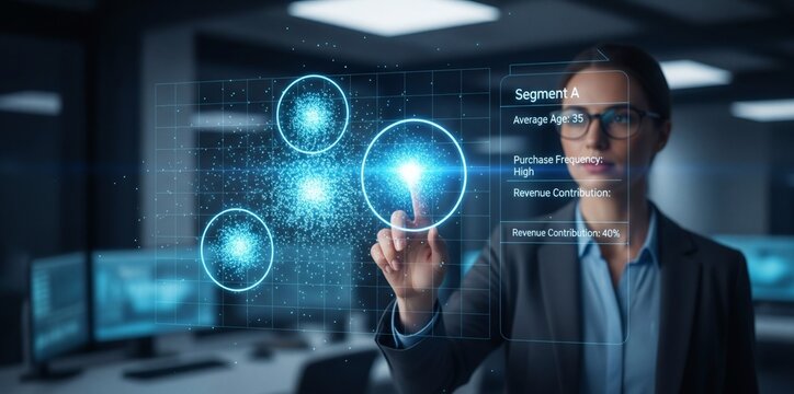 Data analytics and graphs. Analysis of statistical business marketing data. Data scientist using laptop computer to analyze data. - Powered by Adobe