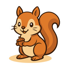 A Collection of Playful Cartoon Squirrels in Various Poses.
