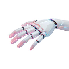 3D robotic hand in glossy style