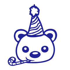 Bear Teddy Happy Birthday Party Years Old Hat New Year Celebrating Age