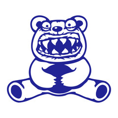 Bear Halloween Horror Evil Monster Dangerous Bad Teddy Toy Sharp Teeth Blood